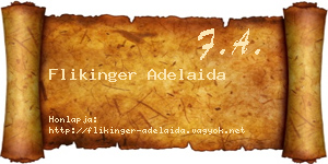 Flikinger Adelaida névjegykártya